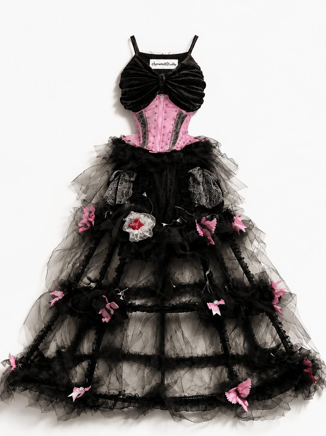 Clockwork Bunny Cage Corset Gown