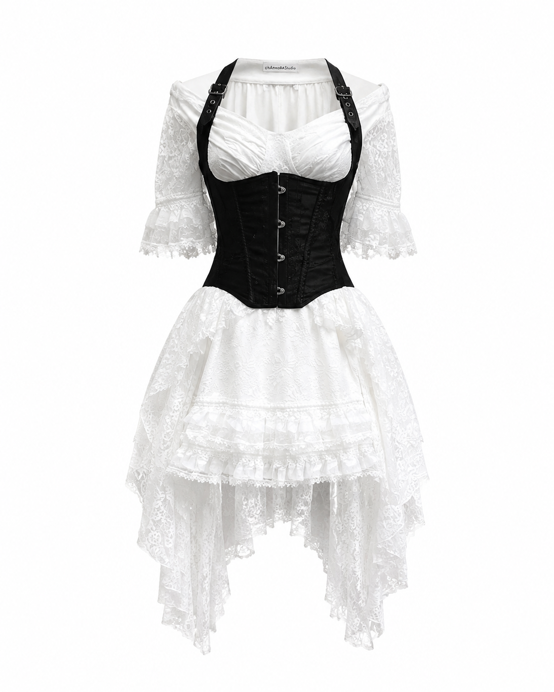 French Gothic Lace A-Line Dress