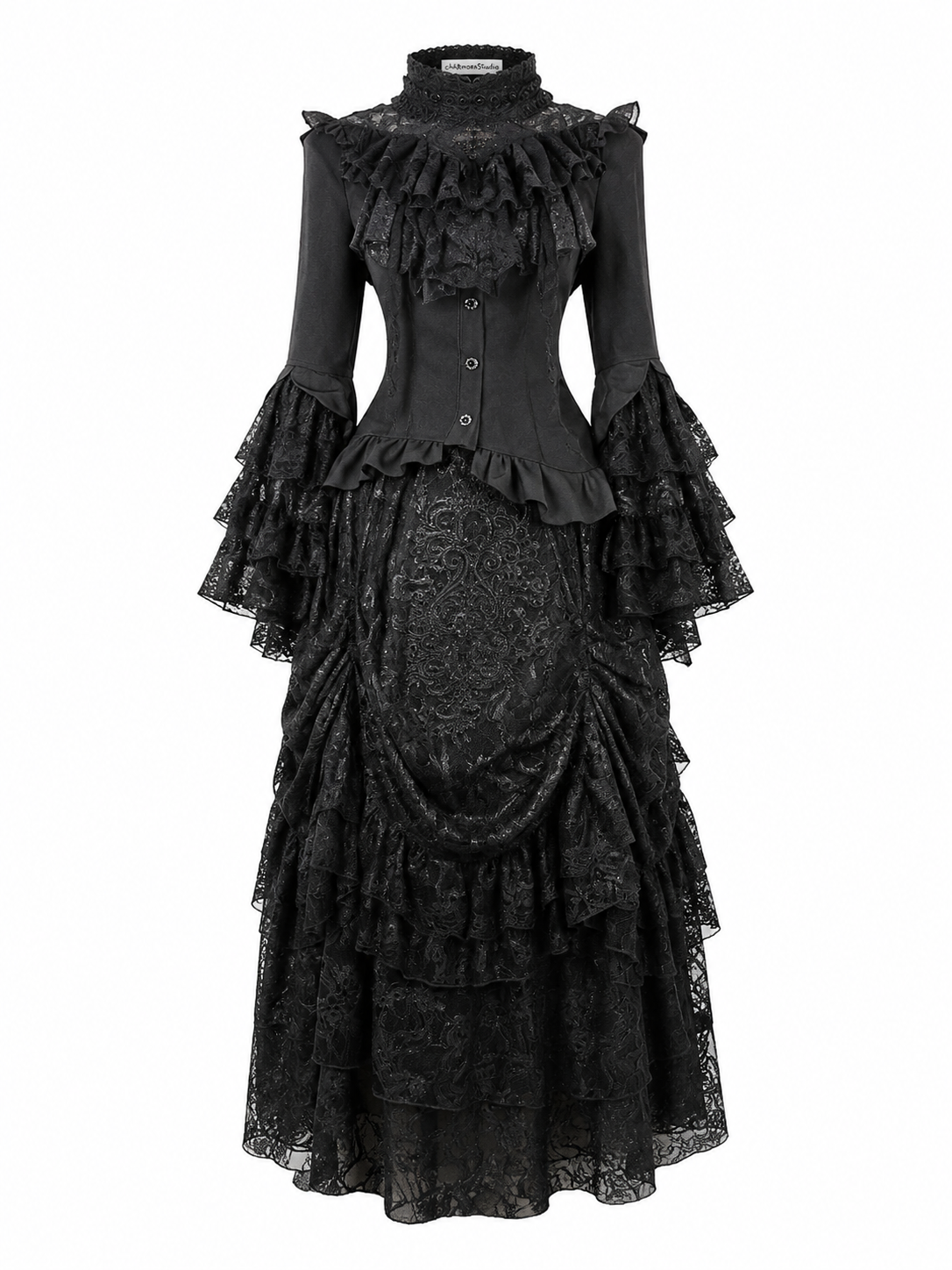 Dark Romance Lace Corset Top Set